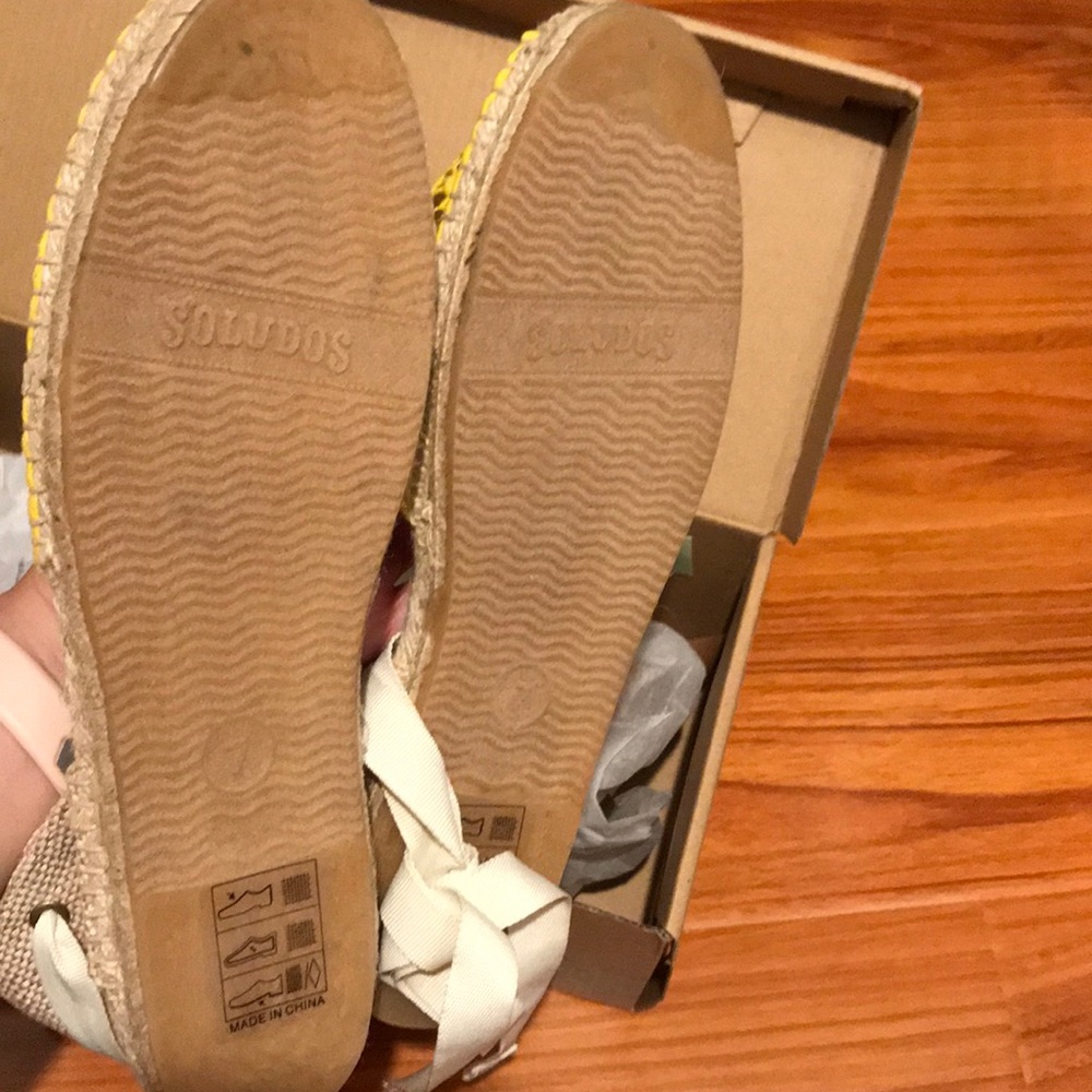 Soludos lace flats ankle wrap size 7 - Picture 5 of 5